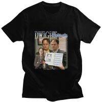 Dwight Schrute Homage เสื้อยืดสำหรับผู้ชายทรงหลวม,เสื้อยืดสำหรับใส่ในสำนักงาน Scott ไมเคิลแขนสั้นผ้าฝ้ายที่มีคุณภาพบางทรงหลวมลำลองขนาด5XL 6XL