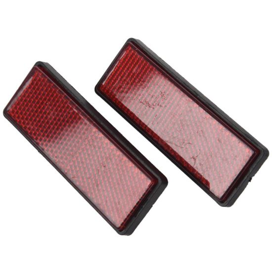 Rectangle red reflectors universal for motorcycles atv bikes dirt bikes - ảnh sản phẩm 1