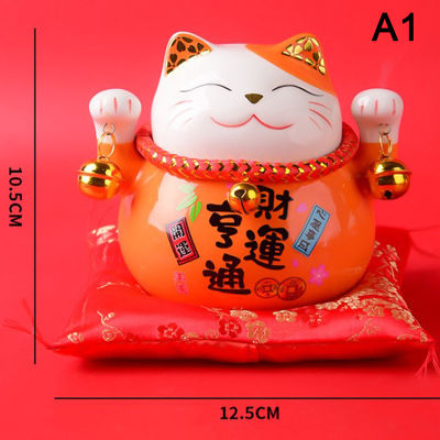 4.5 inch Maneki Neko Porcelain Lucky Cat Home Decor Ornaments Fortune Cat