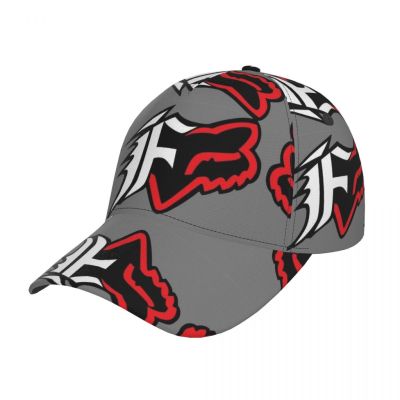 Fox Racing Sport (7) หมวกเบสบอล หมวกเต้นรํา หมวกกันแดด พิมพ์ลายปีกโค้ง ปรับได้ เข้ากับทุกการแต่งกาย สไตล์สตรีท แฟชั่นสําหรับผู้ชาย และผู้หญิง
