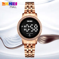 SKMEI 1669ผู้หญิง LED นาฬิกา Luruxy เพชรแบบ Dial แฟชั่นเลดี้นาฬิกาข้อมือสายสแตนเลส30เมตรกันน้ำ