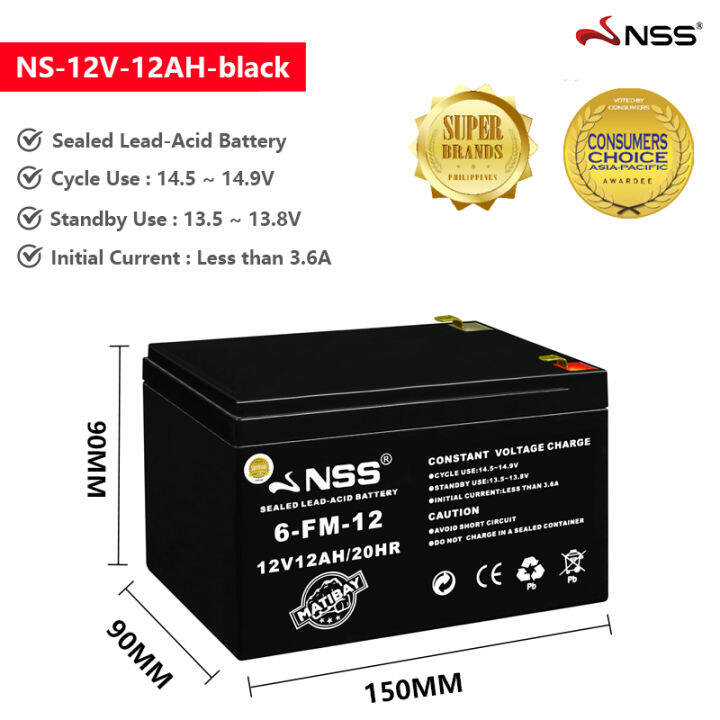 NSS Solar Battery 12V 12AH / 20AH / 40AH / 65AH / 100AH Original ...