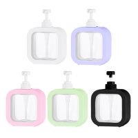 500ml Soap Pump Dispenser Reusable Transparent Refillable Pump Bottle Large Capacity Portable Sub-bottling for Bathroom Kitchen