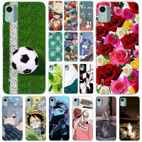 เคสสำหรับ Nokia ทอมและเจอร์รี่การ์ตูน C12 TA-1535 C12 Plus Nokia C12 Pro 6.3 "ซิลิโคนอ่อนนุ่มน่ารักที่ครอบลายฟุตบอลแมว