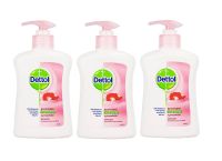 Dettol เดทตอล สบู่เหลวล้างมือ สูตรสกินแคร์ 225ml (แพ็ค 3 ขวด)