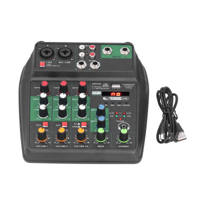 F4‑MB Portable Mini Mixer 4 Channel DJ Audio Mixer Sound Board Console for PC Recording Singing Webcast Party