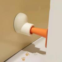 1Pc Home Portable Cute Creative Shaped Door Blocker Non Punching Door Rear Anti Collision Door Blocker Silicone Silent Door Stop Decorative Door Stops