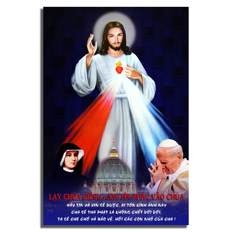 HCM]Tranh công giáo hình chúa thương xót | Lazada.vn