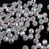 5/6/8/10/12mm AB Color Faceted Beads Diamond Crystal Loose Bead  For Necklace  DIY Jewelry Making  D1406 Beads