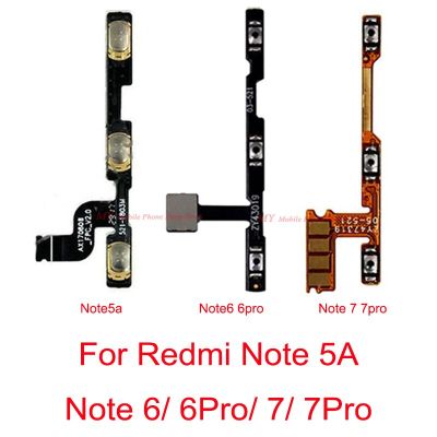สวิตช์เปิดเครื่องปิดระดับเสียงปุ่มด้านข้างคีย์สายดิ้นสําหรับ Xiaomi Mi Redmi Note 5A 6 7 Pro 6pro 7pro อะไหล่ Repare