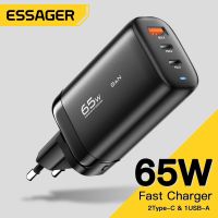 (SHANG LONG)Essager GaN เครื่องชาร์จ USB C 65W,เครื่องชาร์จเร็ว4.0 3.0 QC4.0 QC PD3.0 PD ชนิด USB-C แบบเร็วสำหรับ iPhone 14 13 Pro MacBook