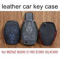 ✹✷ Only Red for BENZ B200 C180 E260 GLK300 E200 M series C series GLC300 Case leather car key case Hand sewing cover DIY