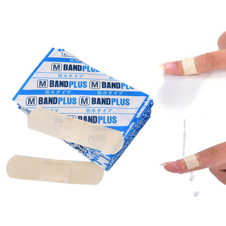 lowest-price-mh-50pcs-first-aid-bandage-hemostatic-การแพทย์ใช้แล้วทิ้งกันน้ำกับแผ่นผ้า