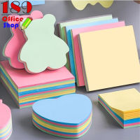 โพสท์อิท กระดาษโน้ต มีกาวในตัว 100 แผ่น กระดาษโน๊ต โพสอิท sticky note แรนดอมสี 76x76mm กระดาษโน๊ตหลากหลายรูป สีพาสเทล น่ารักๆ *สินค้าพร้อมส่ง*