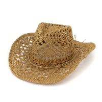 【CC】 Fashion Hollowed Cowboy Hat Men Outdoor Beach Hats Sunshade Cap 2023