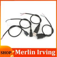 Merlin Irving Shop 0.3M USB 2.0 Type A Male female 2Pin 4pin micro USB repair welding Cable Power charging Supply Adapter DIY Connector 2 4 core