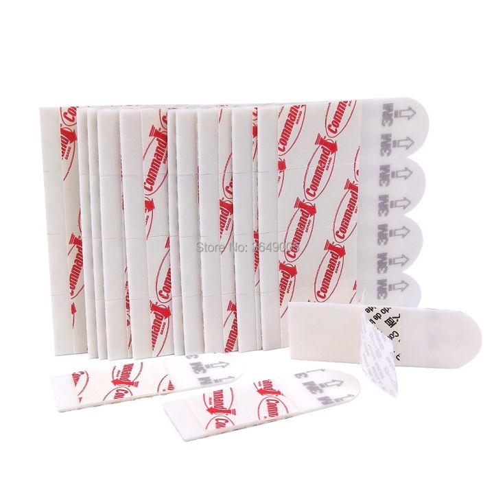 48pcs-small-3m-command-refill-strips-double-sided-adhesive-strips