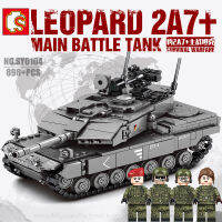 บล็อกตัวต่อรถถังทหาร LEOPARD 2A7+ TANK พร้อมมินิฟิกเกอร์ 4 ตัว SEMBO BLOCK SY0104 จำนวน 898 ชิ้น