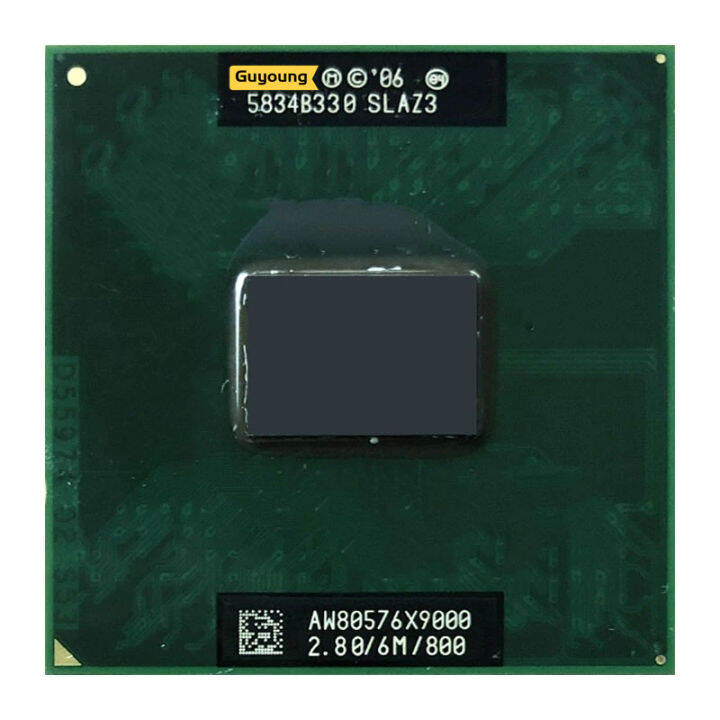 Core Laptop processor X9000 CPU 6M Cache 2.8 GHz FSB DualCore Laptop