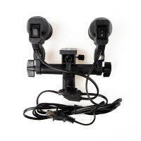 【Hot Sale Item】สตูดิโอถ่ายภาพสองหัว E27 ที่ใส่หลอดไฟซ็อกเก็ตขายึดร่มแฟลช 110V‑220V