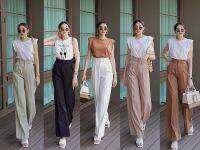 Rich Korea Long Pants?[พรเอมส่ง]?รุ่นนี้ผ้าดีที่สุด ทรงขาตรง สวย ใส่สบาย S M L XL