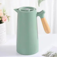 【cw】1L Large Capacity Thermos Nordic Thermal Insulation Kettle Household Thermal Insulation Pot Glass Liner Thermos Hot Water Bottle