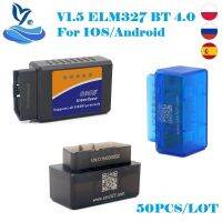 ❒▦❧ 50pcs/lot Mini ELM327 V1.5 ELM327 Bluetooth OBD2 Scanner for iOS/Android OBDII ELM 327 1.5 BT 4.0 Dual Mode Independent CAN Chip