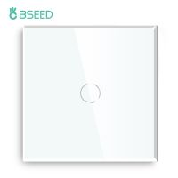 BSEED EU Standard Switches 1/2/3Gang 1Way 2Way White Crystal Glass  Touch Light Switch Intermediate Stair Switch Power Points  Switches Savers