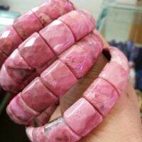 Rhodonite Perline Di Pietra Braccialetto Bracaccialetto Di Pietra Naturale A Pietra Preziosa Del Braccialetto Dei Monili Per La Donna Per Il Realo Del Commercio Allingrosso!