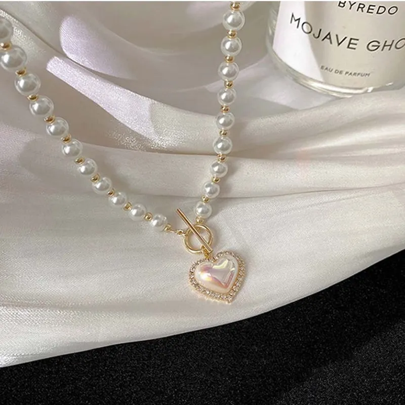 LILITH Heart Pearl Necklace *18K Gold-plated – Gabi The Label