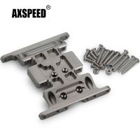 AXSPEED Aluminum Center Skid Transmission Plate for Axial SCX10 1/10 RC Crawler Car Truck Upgrades Parts  Power Points  Switches Savers