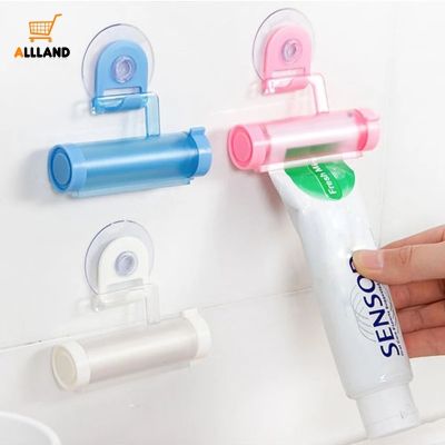 Household Toothpaste Rolling Squeezer/ Bathroom Manual Tooth Paste Tube Dispenser with Sucker/ Facial Cleanser Press Rolling Holder