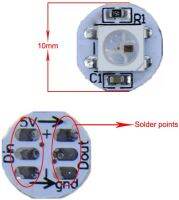 【♘COD Free Cas♘】 na07037036036666 100ชิ้นไฟพิกเซล Led แอดเดรส5050 Rgb Smd บนอ่างความร้อนบอร์ด Pcb 1-Led โมดูล Led พิกเซลแสง5V Dc รองรับ Wi