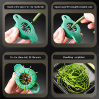 อาหารฉีกเครื่องตัดมีดผ้าไหม Scallions Cutter หัวหอม Chopper ผักขูดอาหาร Outils หัวหอม Shredder ครัว Gadgets