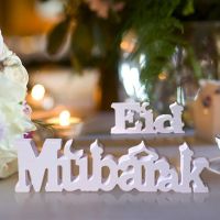 【hot】☎⊕﹉  Ramadan Mubarak Sign Muslim Kareem Iftar Eid Rustic Table Centrepiece Tabletop Decoration