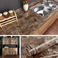 [HOY] PVC Self Adhesive Wallpaper Marble Stickers Waterproof Heat Resistant Kitchen Countertops Table Furniture Cupboard Wall Paper