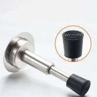 Stainless Steel Door Stopper Non Punch Hydraulic Buffer Damper Wall Protector Wall-Mounted Rubber Door Stop Door Hardware Door Hardware Locks