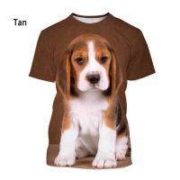 2023 newMen and Women Fashion Animal Dog 3D Printing Casual Short-sleeved Street T-shirt