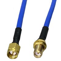 1pcs RG402 0.141 Cable SMA Male Plug to SMA Female Jack Nut Connector RF Coaxial Pigtail Jumper Flexible Bule New 4inch 10FT