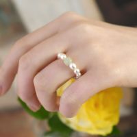 Natural Freshwater Pearl Nephrite Ring For Women Birthday Gifts Fashion Jewelry