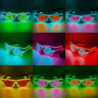 LED Light Up Wire Neon Rave Glasses Sunglasses Glow Costumes for Party Flashing Eyeglasses Luminous Wedding Decoration