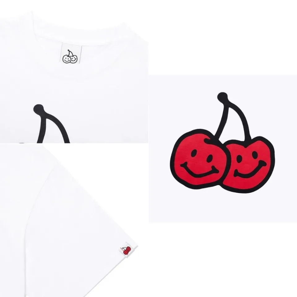 KIRSH] Big Doodle Cherry T-shirts KH 3 colors : Made in Korea