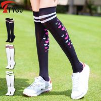 ♈♈✌ TTYGJ Women Golf Sports Socks Female Slim Golf Over The Knee Socks Breathable Stocking Elastic Cotton High Stockings for Tennis