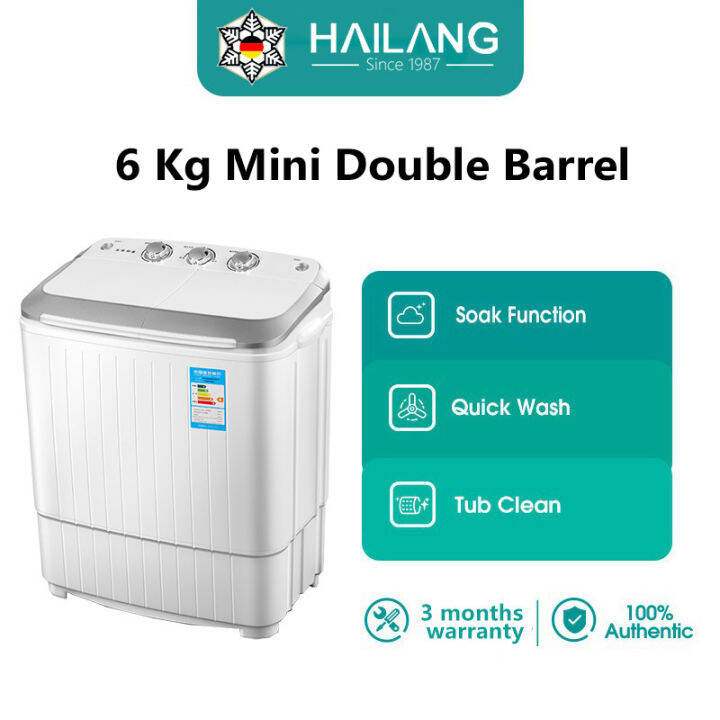 6KG Twin Tub washing machine With Dryer, Household SemiAutomatic