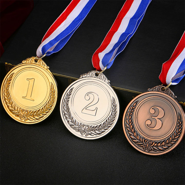 12pcs-game-gifts-with-neck-ribbon-sports-day-photo-props-gold-silver-bronze-party-for-competitions-spelling-bees-zinc-alloy-medal