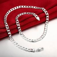 Classic men 6MM 8MM Chain 925 sterling Silver Bracelets necklace Jewelry set for woman Charm Fine Fashion Party wedding gifts