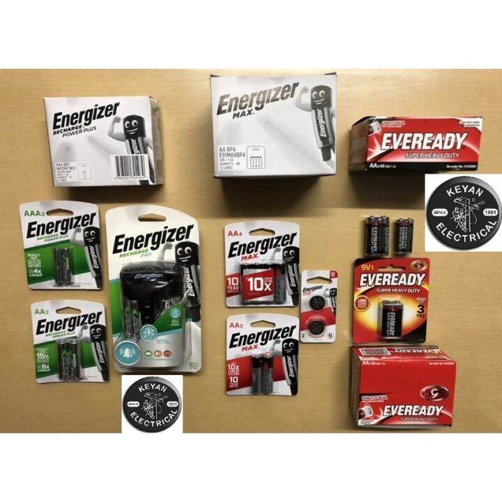 ENERGIZER EVEREADY BATTERY AA AAA 9V 3V 1.5V 10 YEARS MAX LITHIUM