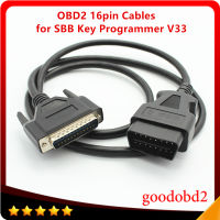 รถ OBD 16pin สำหรับ SBB Key Programmer V33 OBD2 Connector สาย16Pin OBDii สาย SBB หลักทดสอบสาย