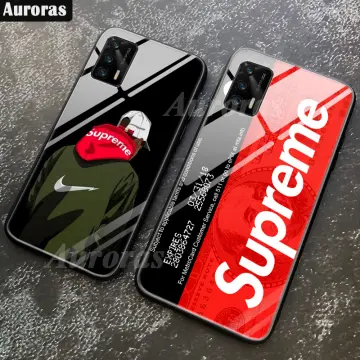 Iphone X / XS Tempered Glass Case with Instagram Supreme SUP