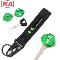 ✶☏ For KAWASAKI Z400 Z650 Z900 RS Z1000SX ZX6R ER6N Motorcycle CNC Accessories Key Cover Case Shell Embroidery Keyring Keychain